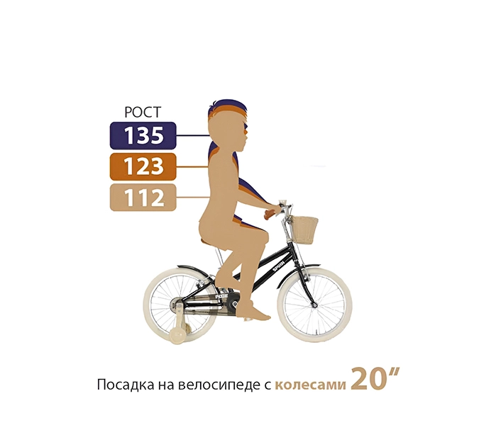 Легкий Детский велосипед Spinn Pixie 20" Soft Pink — размер и геометрия