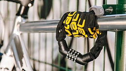 Велосипедный замок Ulac Street Fighter Steel Chain Lock Combo Red