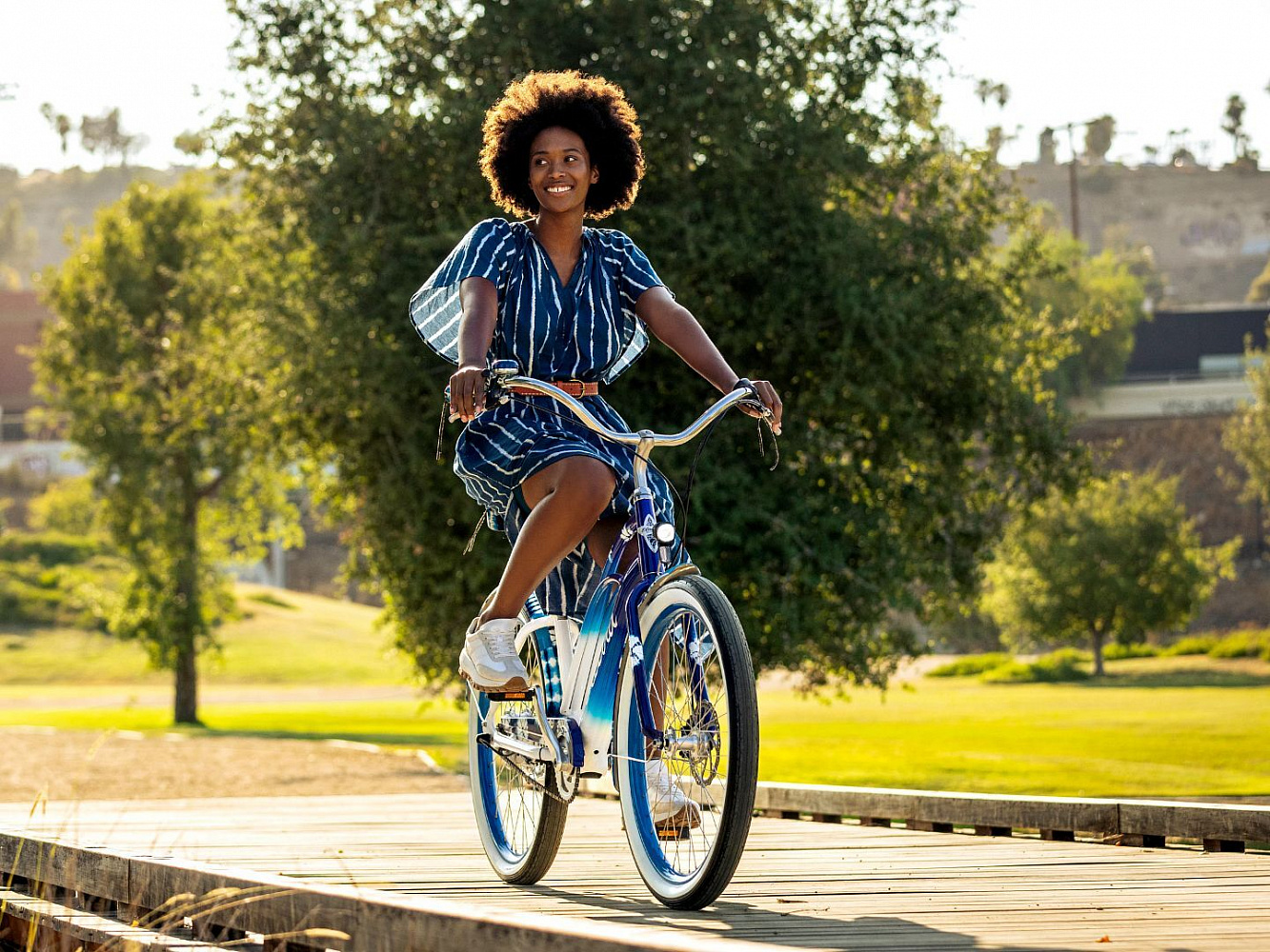 Электровелосипед Electra Cruiser GO! Step Thru Shibori